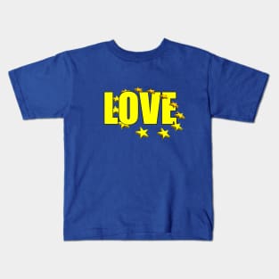 Love EU Flag Europe Union Kids T-Shirt